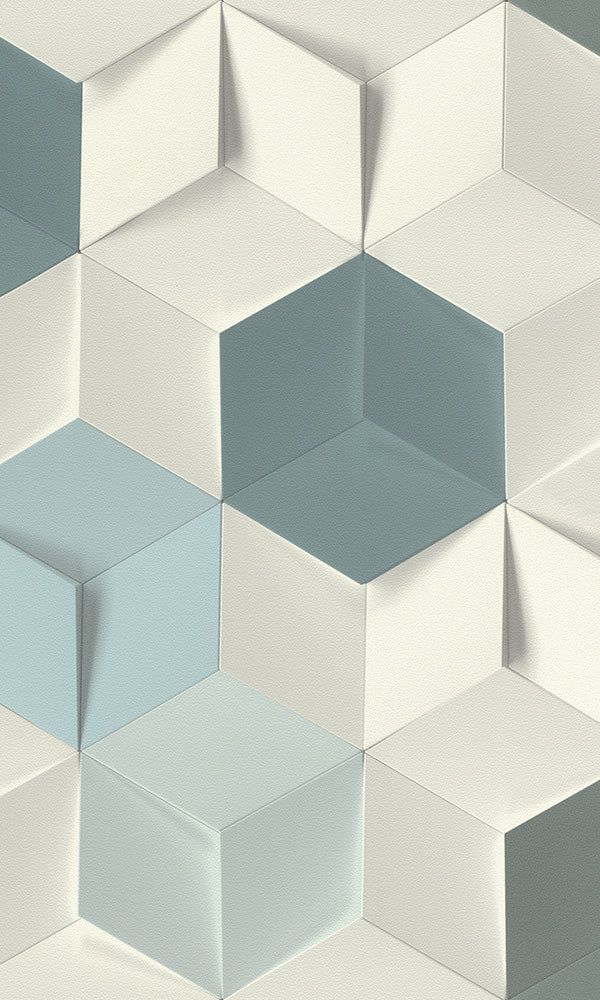 Modern Motifs 2.0 Blue Uneven Dimensional Cubes 622317