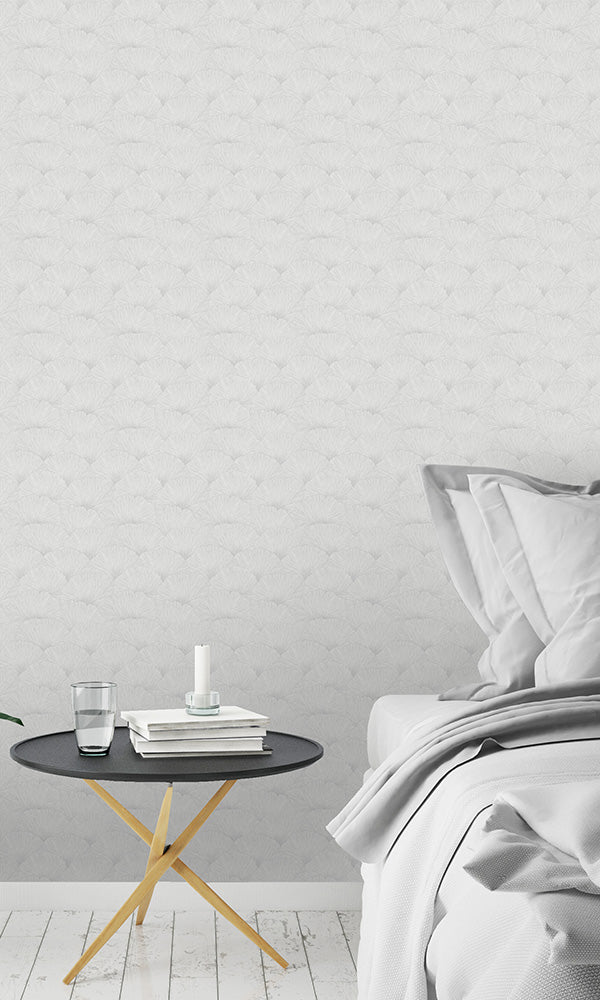 contemporary metallic floral wallpaper