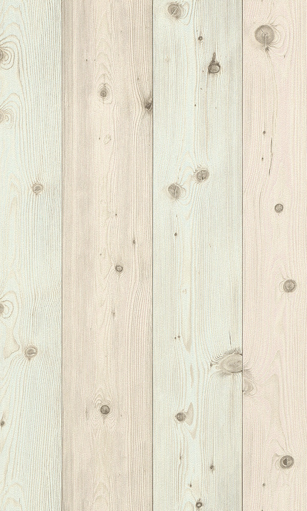 Modern Motifs 2.0 Pastel Pink & Blue Raw Smooth Wooden Planks 664515