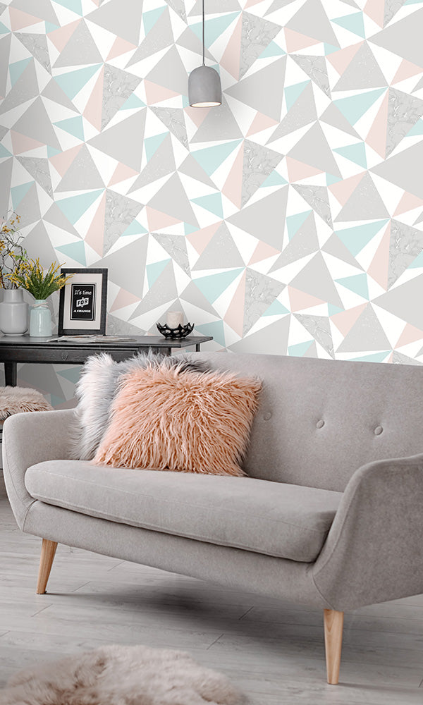 fun geometric triangles wallpaper