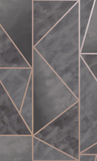 metallic modern geometric wallpaper