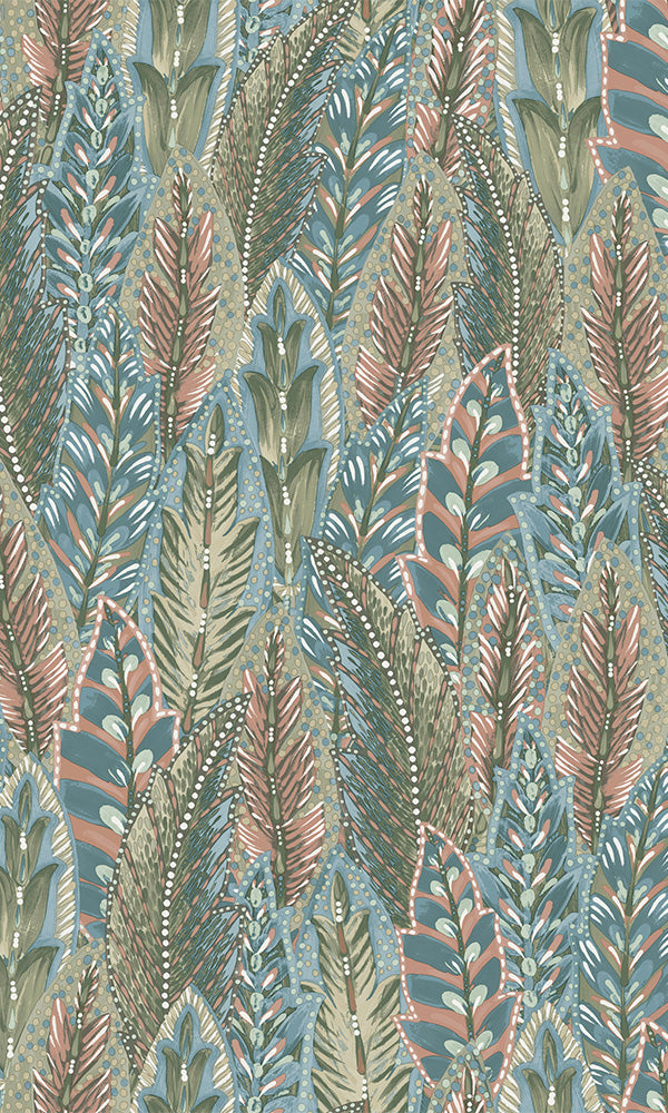 whimsical feathers wallpaper