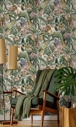 tropical living room wallpaper