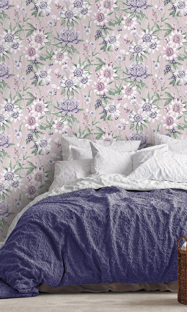floral bedroom wallpaper