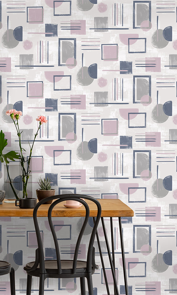 abstract dining room wallpaper