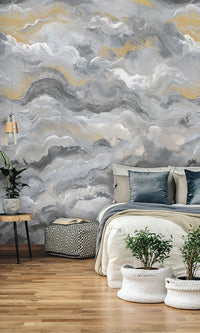 abstract clouds bedroom wallpaper