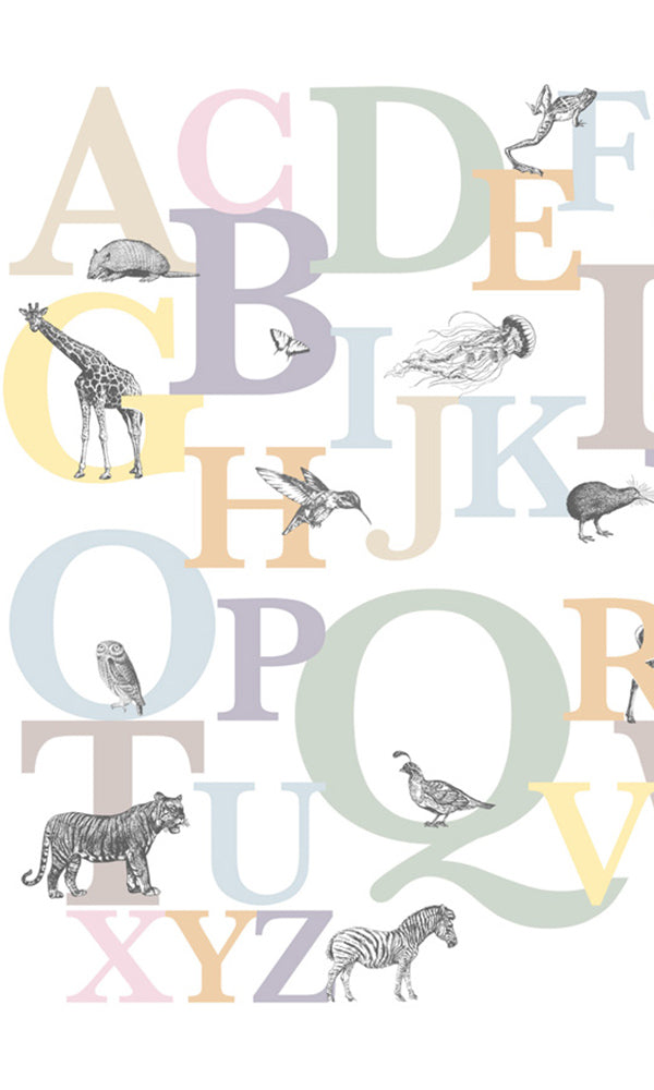 Custom Murals Animal Alphabet Wallpaper ALPHA-100