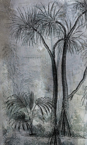 Tropical on Concrete Wallpaper Mural AZ014