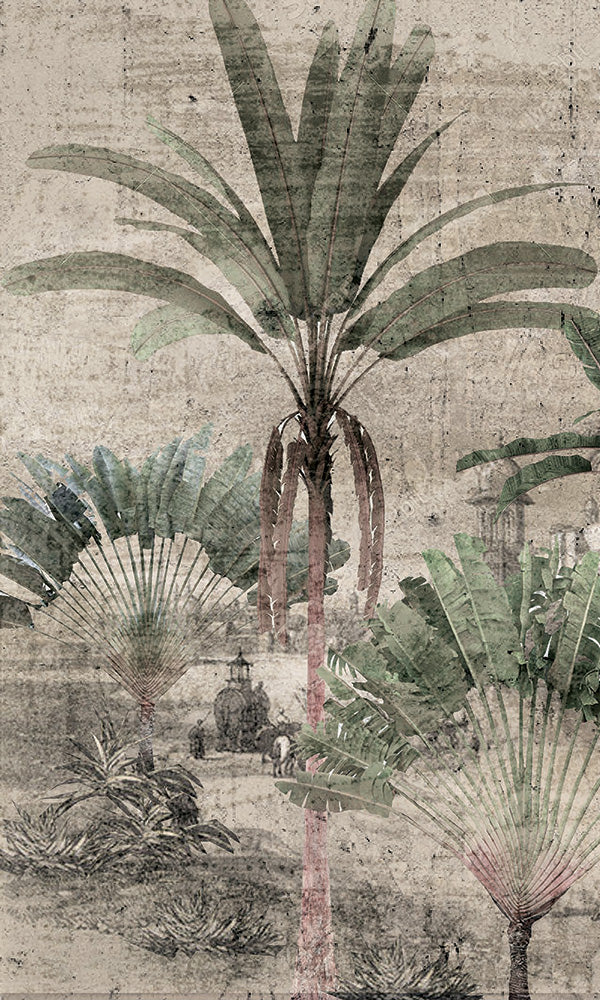 illustrated tropical wallpaper