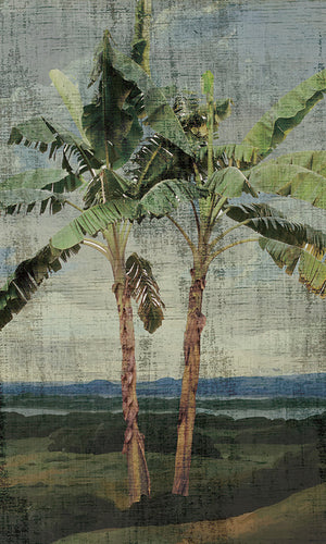 tropical oil painting wallpaper