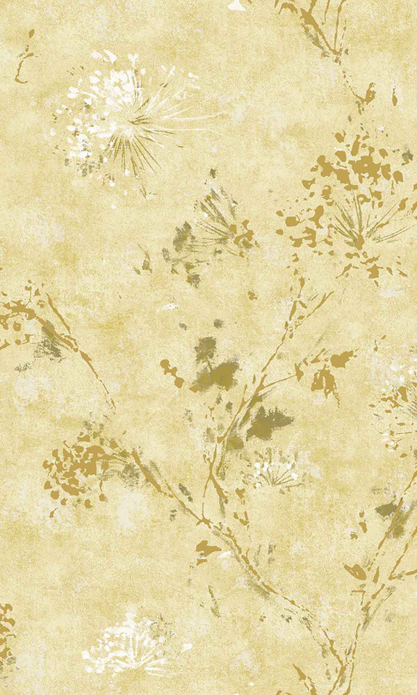 metallic flowers wallpaper