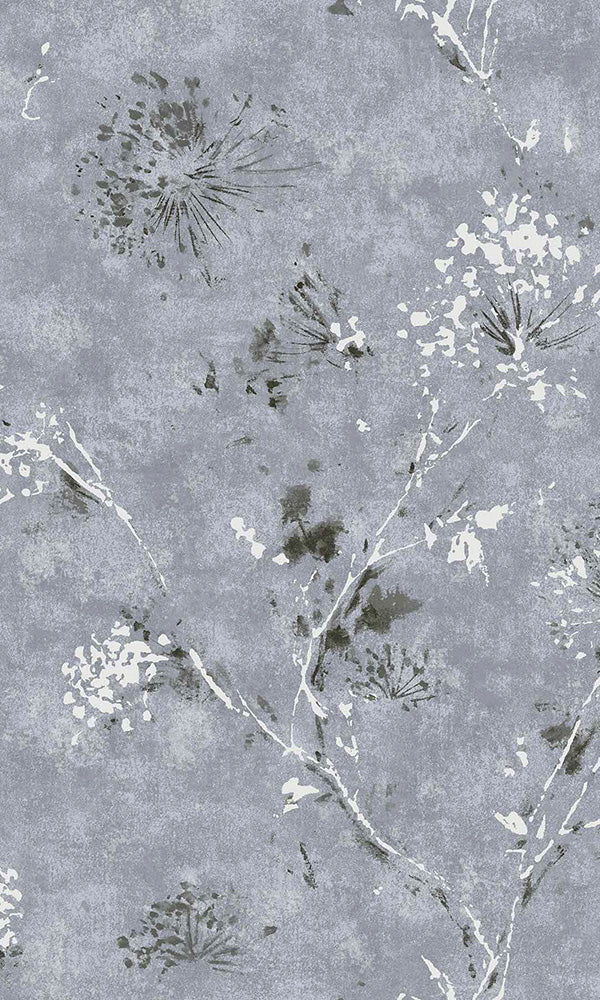 metallic flowers wallpaper