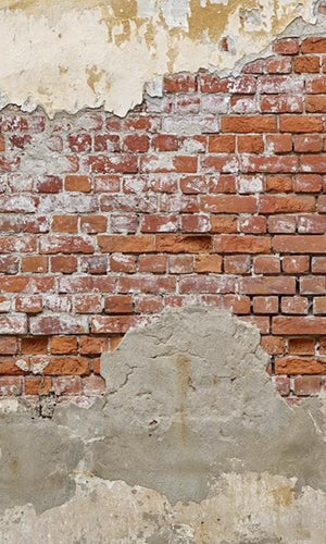 Distressed Peeling Brick Wall Wallpaper 2001032