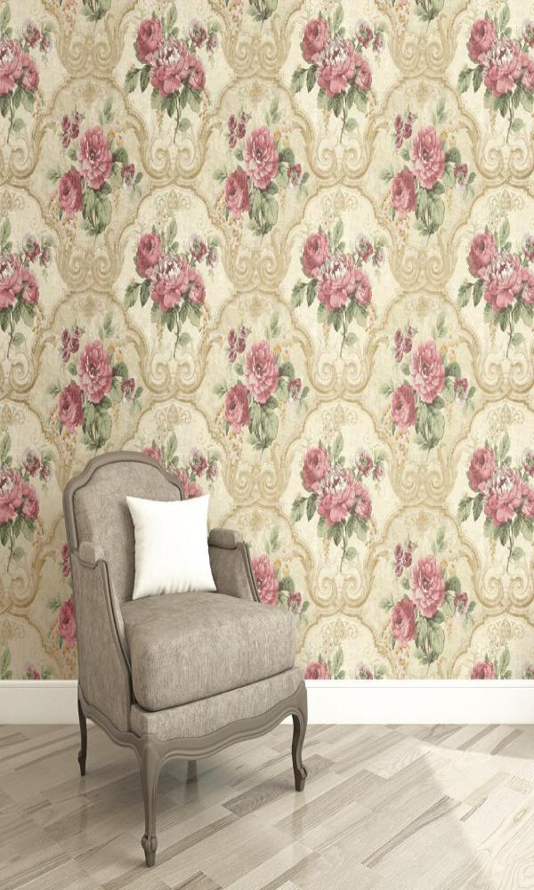 Brockhall Concrete Floral Wallpaper NH20005