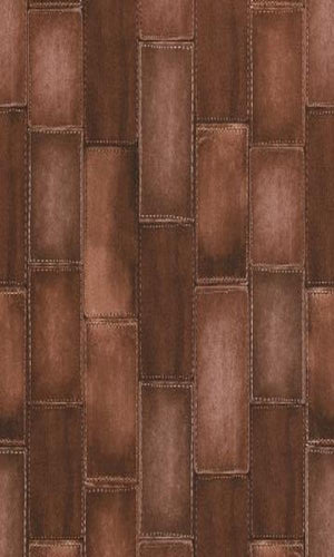 Amelie Patched Leather Wallpaper 475852
